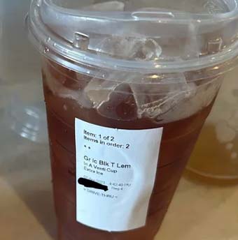 Iced Black Tea Lemonade